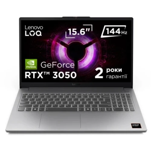 Ноутбук Lenovo LOQ 15ARP10E 1920х1080 (FullHD) AMD Ryzen 5 150 RAM 16 / SSD сірий (83S000ECRA-B)