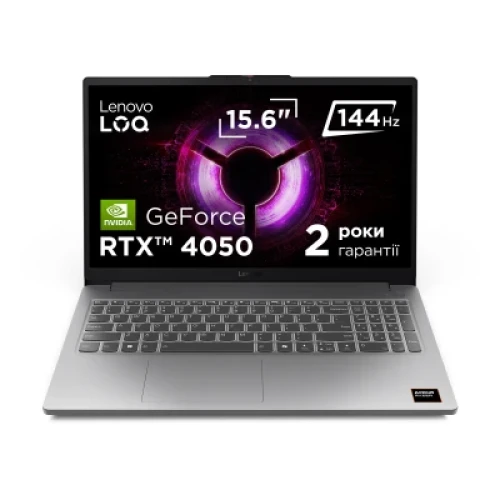 Ноутбук Lenovo LOQ 15ARP10E 1920х1080 (FullHD) AMD Ryzen 7 170 RAM 16 / SSD сірий (83S000EPRA-B)