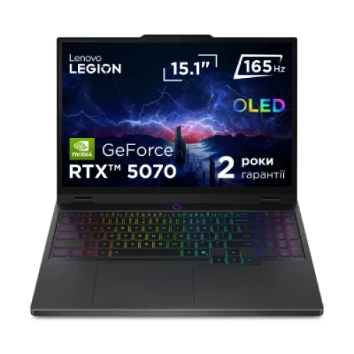 Ноутбук Lenovo Legion 5 15IRX10 2560x1600 (WQXGA) Intel Core i7-14700HX RAM 16 / SSD чорний (83LY00Y7RA-B)