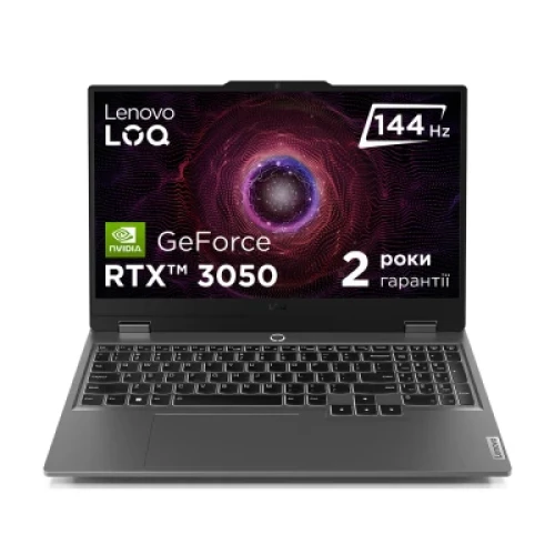 Ноутбук Lenovo LOQ 15ARP9 1920х1080 (FullHD) AMD Ryzen 5 7235HS RAM 16 / SSD сірий (83JC00NTRA-B)