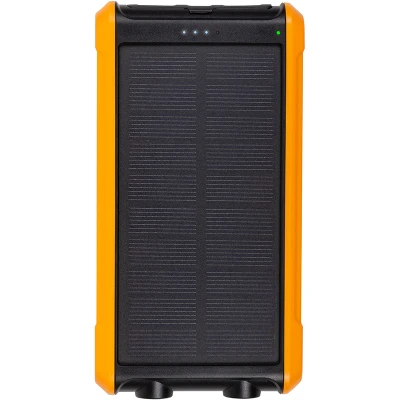 Портативна батарея PowerPlant 10000mAh, USB-A*2, + Solar 5.5V-0,2A