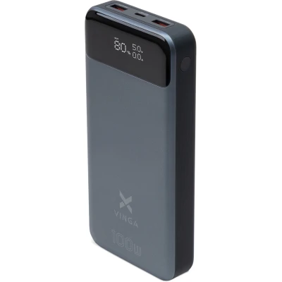 Портативная батарея Vinga 30000 mAh 100W Display VA Grey (Li-Ion) (VPBB30100) [VPBB30100-B]
