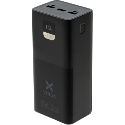 Портативна батарея Vinga 40000 mAh 22.5W Display Black (VPBB4022) [VPBB4022-B]