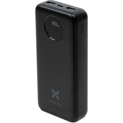 Портативна батарея Vinga 20000 mAh 22.5W Display Black (VPBB2022) [VPBB2022-B]