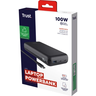 Портативная батарея Trust 20000mAh Laro 100W PD/3.0 QC/3.0 (25240_TRUST) [25240_TRUST-B] — фото 9