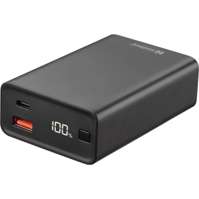 Портативна батарея Sandberg 20000mAh, PD/65W, QC/3.0, low carrent mode, +cable 100W