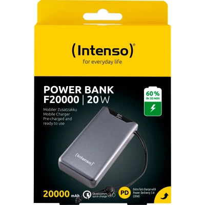 Портативная батарея Intenso F20000 20000mAh PD/18W, QC3.0, grey (7332054) [7332054-B] — фото 4