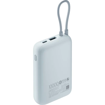 Портативная батарея Xiaomi 10000mAh 22.5W, Integrated Cable, blue (BHR9073GL) [BHR9073GL-B] — фото 3