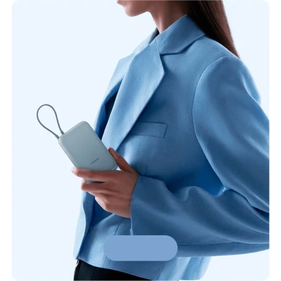 Портативна батарея Xiaomi 10000mAh 22.5W, Integrated Cable, blue (BHR9073GL) [BHR9073GL-B] — фото 10