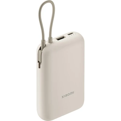 Портативна батарея Xiaomi 10000mAh 22.5W, Integrated Cable, beige — фото 2