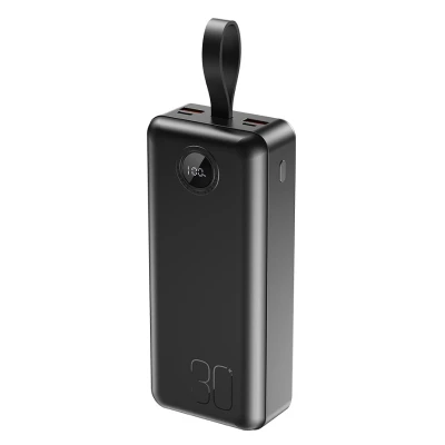 Портативна батарея XO 30000mAh, PD/20W, QC/22.5W, with light, black