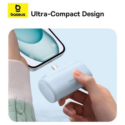 Портативна батарея Baseus Compact 4900mAh 20W Lightning, Black (PPWC05I) (P10068304112-00) [P10068304112-00-B] — фото 4