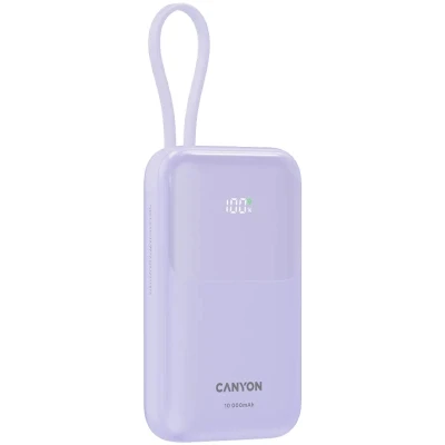 Портативная батарея Canyon 10000mAh OnPower 101 PD/22.5W built-in cable Purple (CNS-CPB101PU) [CNS-CPB101PU-B] — фото 3