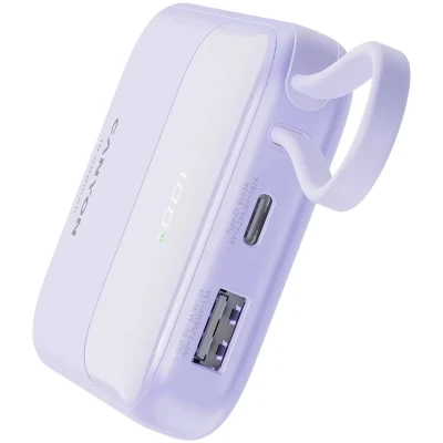 Портативная батарея Canyon 10000mAh OnPower 101 PD/22.5W built-in cable Purple (CNS-CPB101PU) [CNS-CPB101PU-B] — фото 6