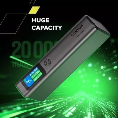 Портативная батарея Canyon 20000mAh OnPower 230 TFT PD/130W Dark Grey (CNS-CPB230DG) [CNS-CPB230DG-B] — фото 12
