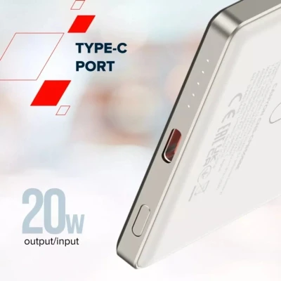 Портативна батарея Canyon 5000mAh OnPower 505 slim Magsafe PD/20W Beige (CNS-CPB505BE) [CNS-CPB505BE-B] — фото 8