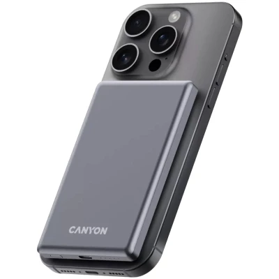 Портативная батарея Canyon 5000mAh OnPower 505 slim Magsafe PD/20W Dark Grey (CNS-CPB505DG) [CNS-CPB505DG-B] — фото 6