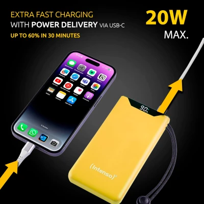 Портативна батарея Intenso F10000 10000mAh QC/3.0 yellow (7332039) [7332039-B] — фото 7