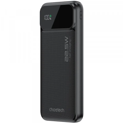 Портативна батарея Choetech 10000mAh 22.5W, PD, QC/3.0, USB-A, USB-C, Black