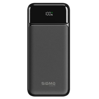 Портативная батарея Sigma X-power SI30A4QL 30000mAh, PD/20W, QC22.5W, LED, cable 20w, black
