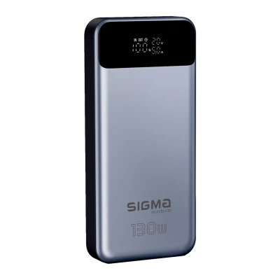 Портативная батарея Sigma X-power SI30A7QLX 30000mAh, PD/130W, LED, cable 100w, silver (4827798479117) [4827798479117-B] — фото 3