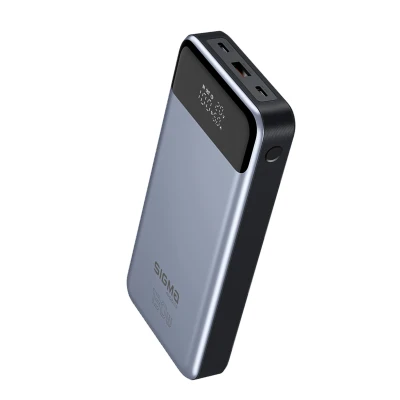 Портативная батарея Sigma X-power SI30A7QLX 30000mAh, PD/130W, LED, cable 100w, silver (4827798479117) [4827798479117-B] — фото 5