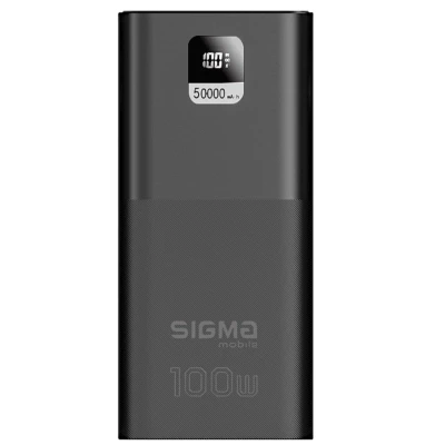Портативна батарея Sigma X-power SI50A6QLX 50000mAh, PD/100W, LED, cable 100w, black
