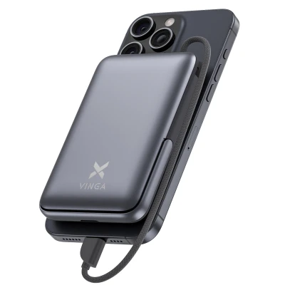 Портативна батарея Vinga 10000 mAh 22.5W/15W/2.5W Wireless