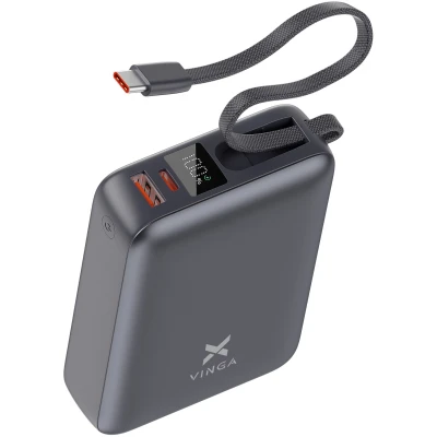 Портативная батарея Vinga 20000 mAh 45W Display Cable (VPBB2045C) [VPBB2045C-B] — фото 3