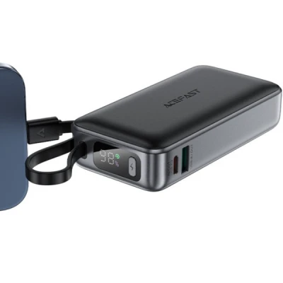 Портативная батарея Acefast 10000mAh 30W PD, USB-C witch cable, USB-A, Li-Pol, M7 Black (6974316283379) [6974316283379-B] — фото 3