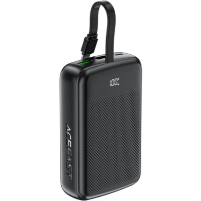 Портативная батарея Acefast 20000mAh 22,5W PD, QC/3.0 USB-A+USB-C In/Out,build-in cable M14 Black