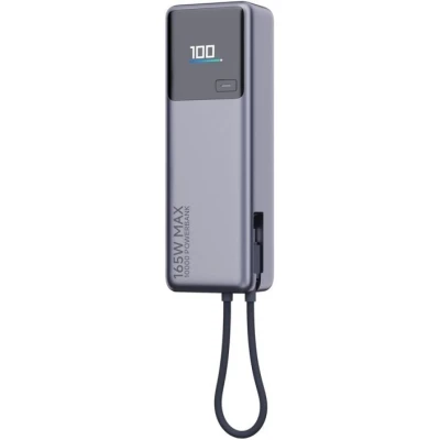Портативна батарея Xiaomi 10000mAh 165W Integrated Cable grey — фото 2
