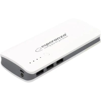 Портативна батарея Esperanza 8000mAh input/Micro-USB, output/3*USB, White/Grey