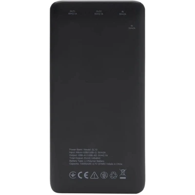 Портативна батарея GEAR 10000mAh, 10W, USB-TypeC, 2*USB-A, Micro-USB, black — фото 2