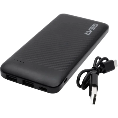 Портативная батарея GEAR 10000mAh, 10W, USB-TypeC, 2*USB-A, Micro-USB, black (SL10) [SL10-B] — фото 3