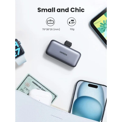 Портативная батарея Ugreen 5000mAh 22,5W USB-C In/Out, with build-in Type-C connector (PB503) (35338) [35338-B] — фото 7