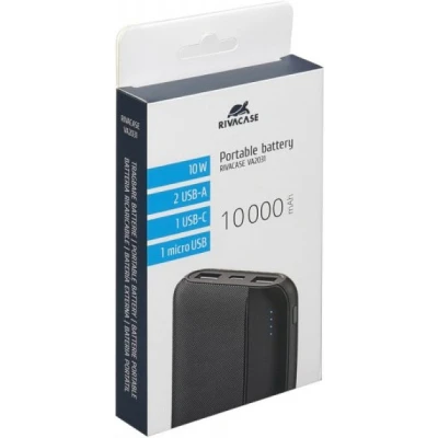 Портативна батарея RivaCase 10000mA, 10W, black (VA2031) [VA2031-B] — фото 10
