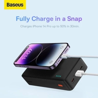 Портативна батарея Baseus Airpow 30000mAh 20W PD/3.0, QC/3.0, black — фото 2