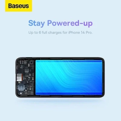 Портативна батарея Baseus Airpow 30000mAh 20W PD/3.0, QC/3.0, black (PPQD090101) [PPQD090101-B] — фото 4