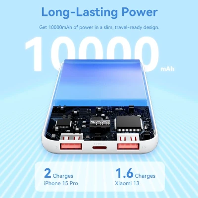 Портативна батарея Vention 10000 mAh 22.5W Black LED Display Type (FHKB0) [FHKB0-B] — фото 7