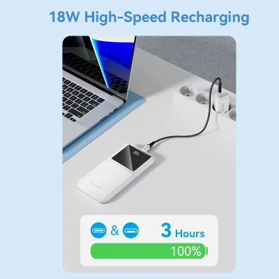 Портативна батарея Vention 10000 mAh 22.5W Black LED Display Type (FHKB0) [FHKB0-B] — фото 10