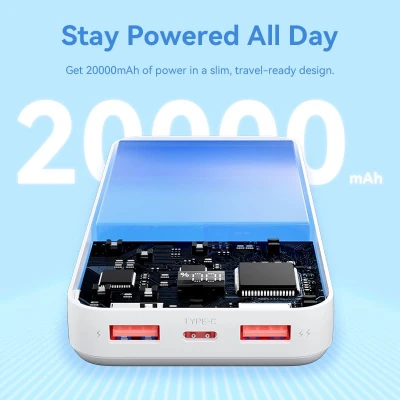Портативна батарея Vention 20000 mAh 22.5W Black LED Display Type (FHLB0) [FHLB0-B] — фото 3