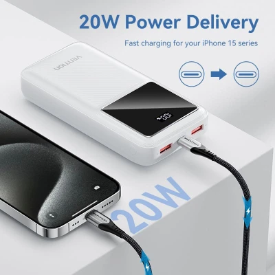 Портативна батарея Vention 20000 mAh 22.5W Black LED Display Type (FHLB0) [FHLB0-B] — фото 7