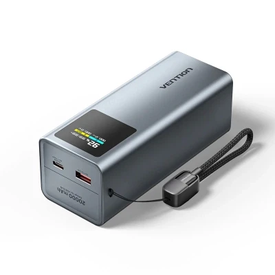 Портативна батарея Vention 20000 mAh 100W Gray TFT Display Type