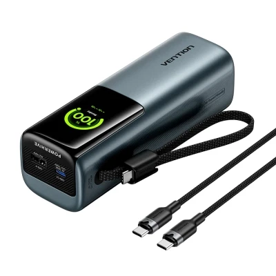 Портативная батарея Vention 27000 mAh 200W Gray TFT Display Type