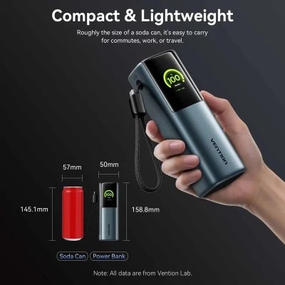 Портативна батарея Vention 27000 mAh 200W Gray TFT Display Type (FKGH0) [FKGH0-B] — фото 12