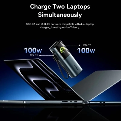 Портативна батарея Vention 27000 mAh 200W Gray TFT Display Type (FKGH0) [FKGH0-B] — фото 8