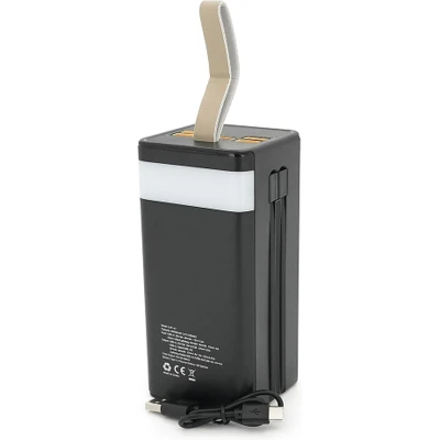 Портативная батарея Linkage 50000mAh, Solar, 22.5W, cables Туре-С+Lighting, Black (LKP-47) [LKP-47-B] — фото 4