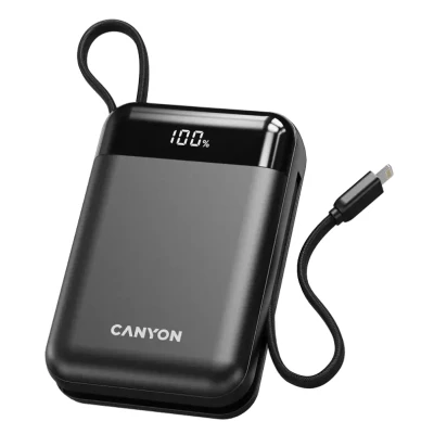 Портативна батарея Canyon 20000mAh OnPower 204 PD/20W Built-in Lightning Cable