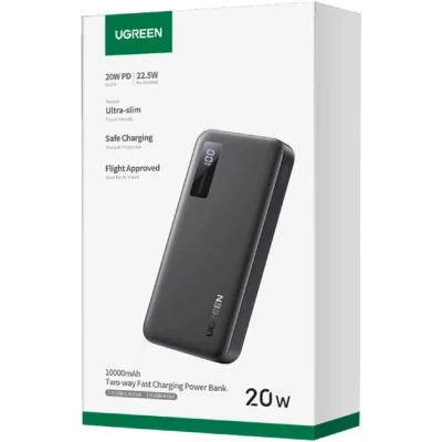 Портативная батарея Ugreen 10000 mAh 20W Black — фото 2
